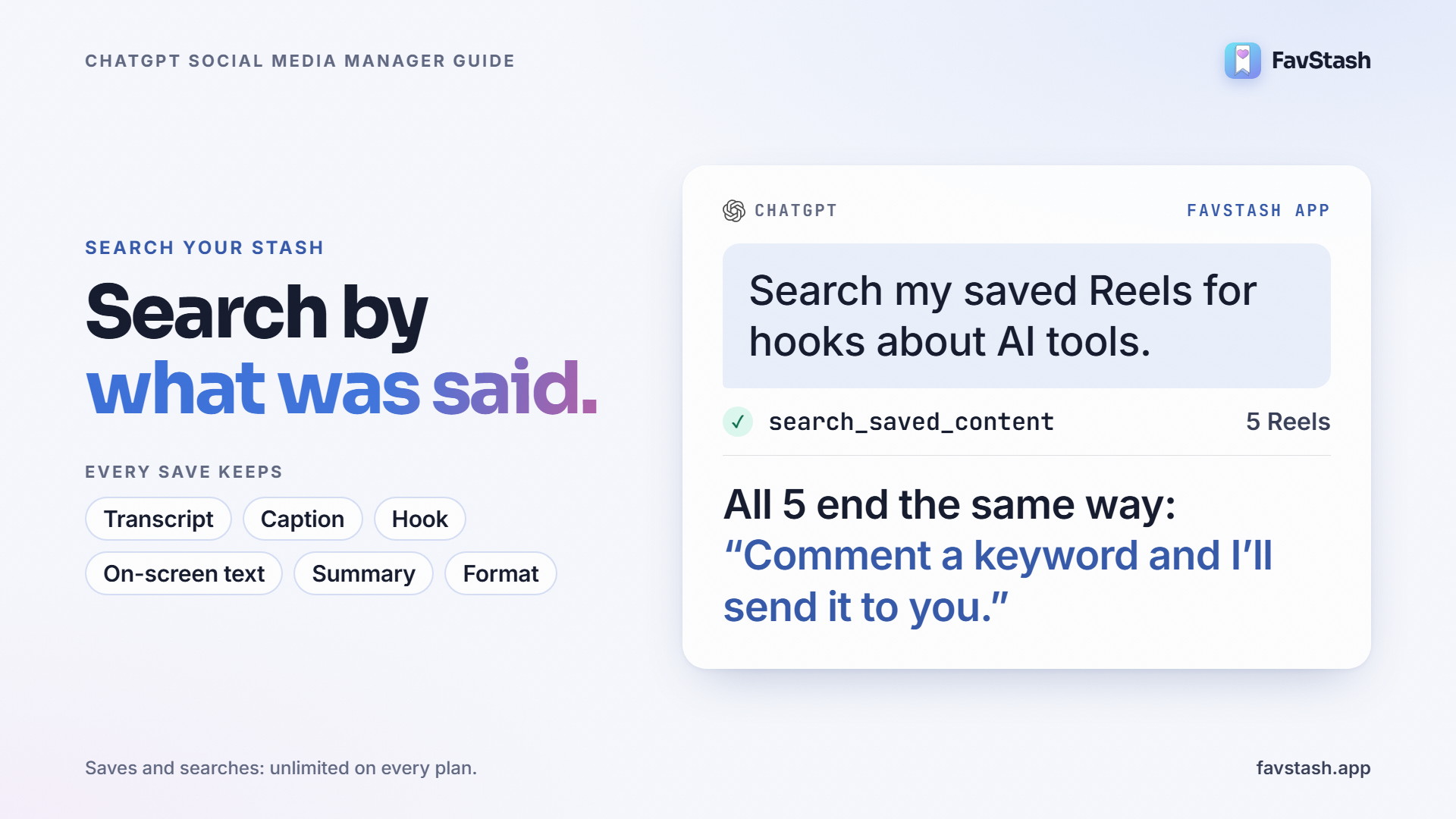 Search Reels, Make new ones with ChatGPT